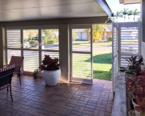 plantation shutters outdoor white fixed 
