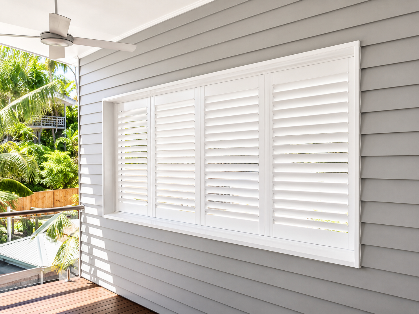 Outdoor patio shutters aluminium